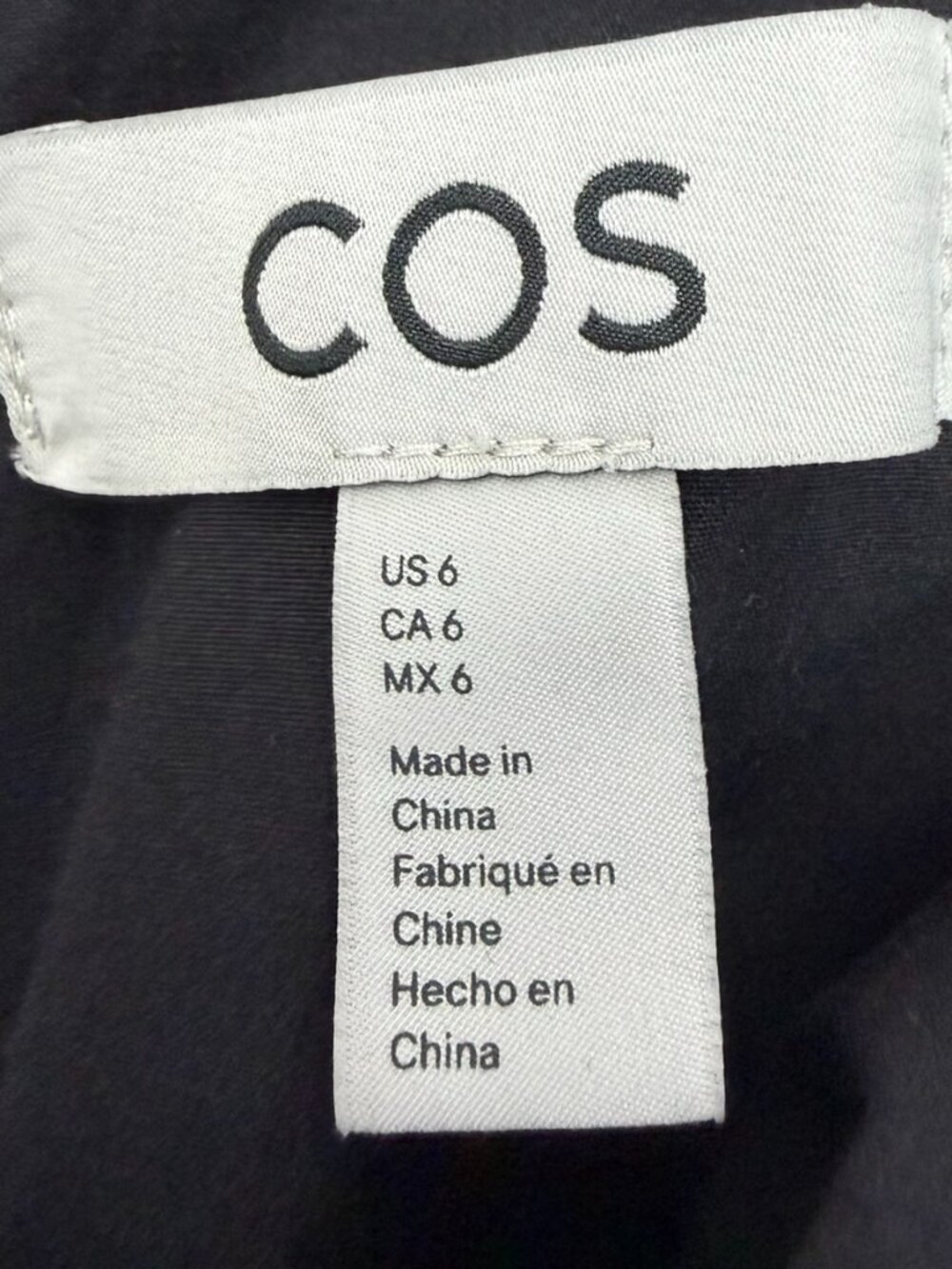 COS Cotton Poplin Wide-Leg Square-Neck Jumpsuit Size 6 Black - Picture 6 of 11